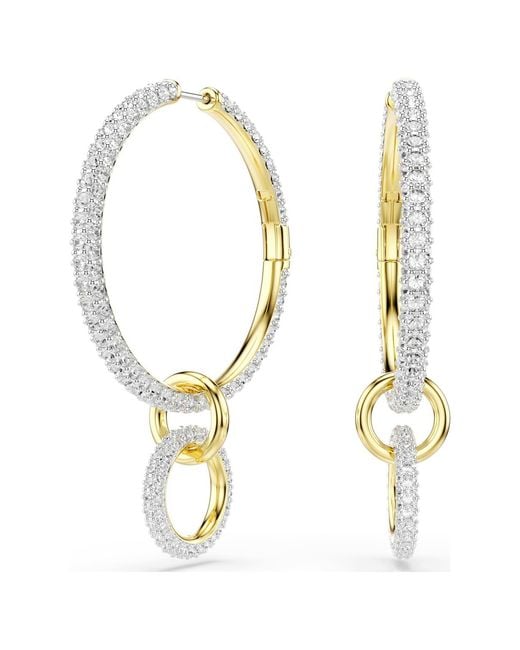 Swarovski Metallic Dextera Hoop Earrings