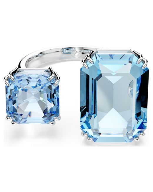 Swarovski Blue Millenia offener ring, oktagon-schliff