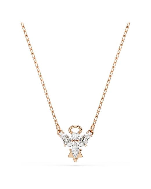Swarovski Metallic Magic Necklace, Angel, 18K Rose Finish