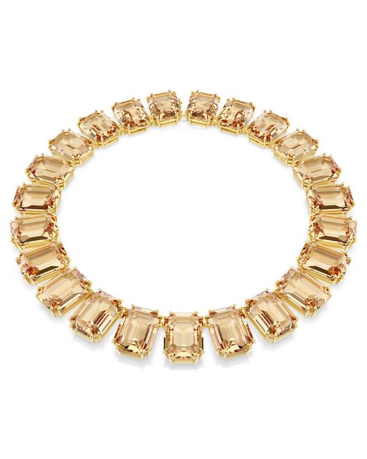 Swarovski Metallic Millenia Oversized Octagon Cut Tennis Necklace
