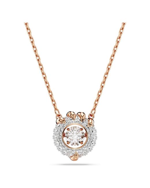 Swarovski Metallic Dragon & Phoenix Pendant, Dragon's Claw, 18K Rose Finish