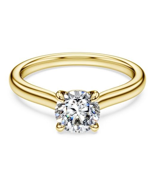 Swarovski Metallic Eternity Solitaire Ring, Lab-Grown Diamonds 1.0 Ct Tw, Octagon Shape, 14K