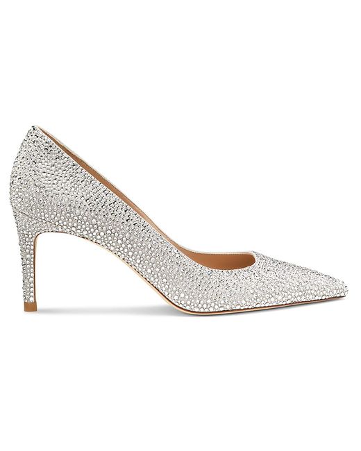 Swarovski White Stuart Weitzman Stuart Power Shine Pump