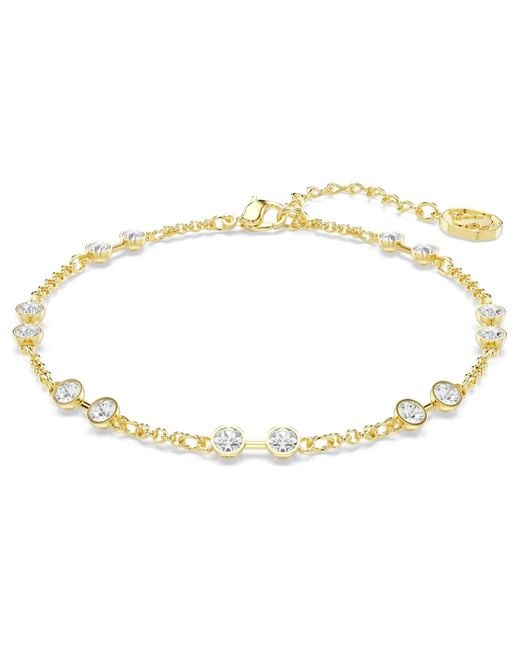 Strand remix collection, taille ronde Swarovski en coloris Metallic