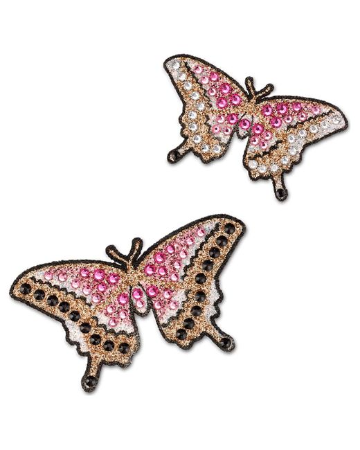Gioiello per il corpo, set (2), farfalla di Swarovski in Pink