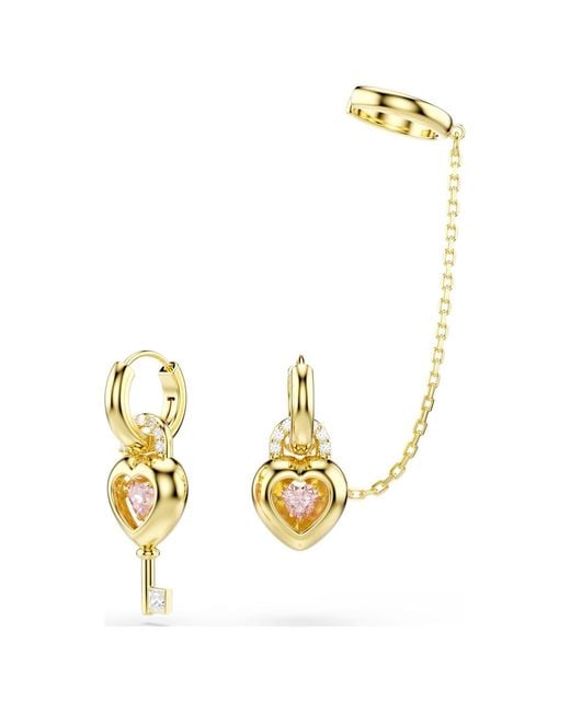 Swarovski Metallic Idyllia Drop Earrings With Ear Cuff