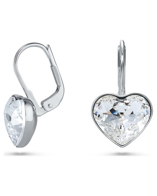 Pendientes bella, corazón Swarovski de color Blue