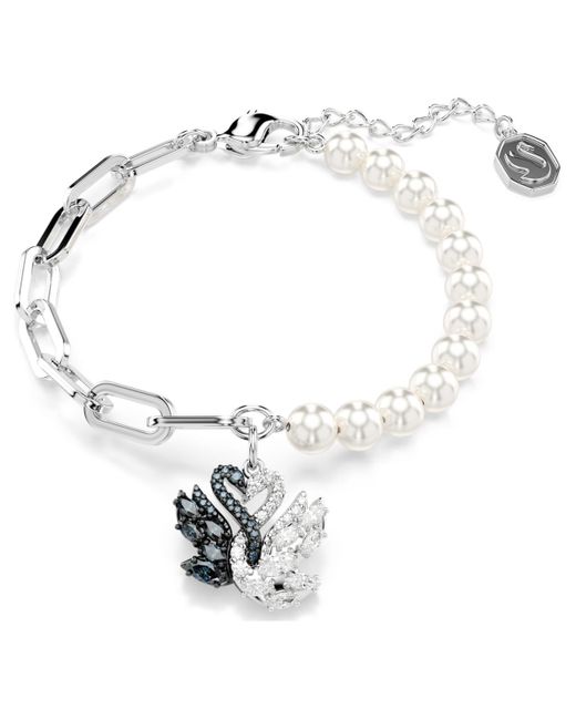 Swarovski Metallic Swan armband, kristallperle, schwan
