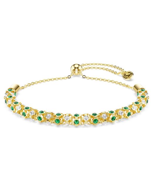 Swarovski Metallic Dextera Bracelet, Round Cut, 18K Finish