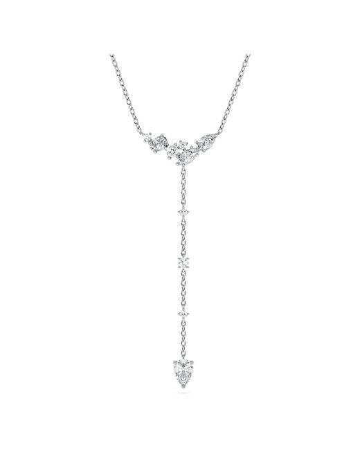 Swarovski Metallic Galaxy Y Necklace, Lab-Grown Diamonds 0.7 Ct Tw, Mixed Shapes, Sterling