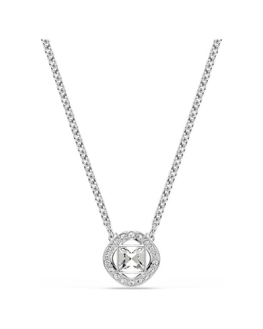 Swarovski Metallic Una Angelic Pendant, Mixed Cuts, Rhodium Plated