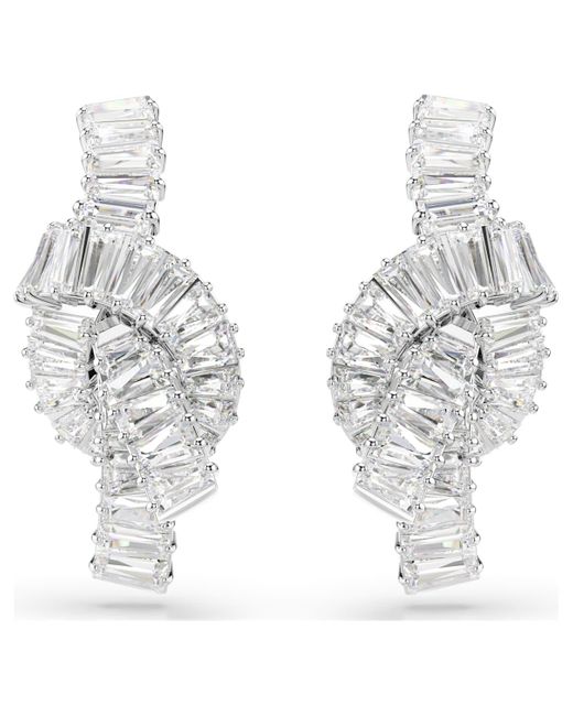 Swarovski Metallic Matrix ohrringe, baguette-schliff, knoten