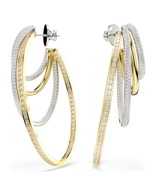 Swarovski Metallic Hyperbola Hoop Earrings