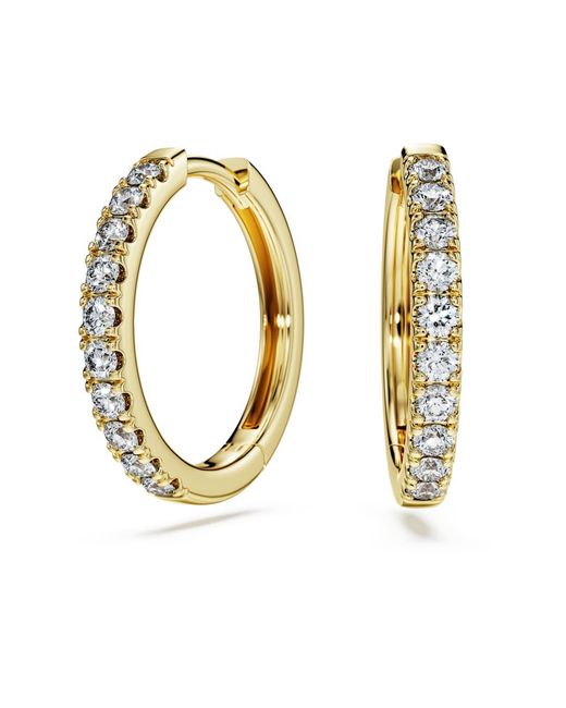 Swarovski Metallic Eternity Hoop Earrings
