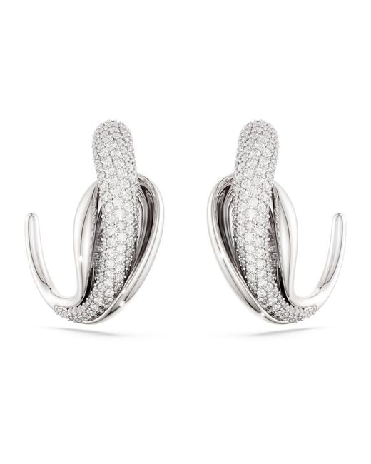Swarovski White Classica Hoop Earrings