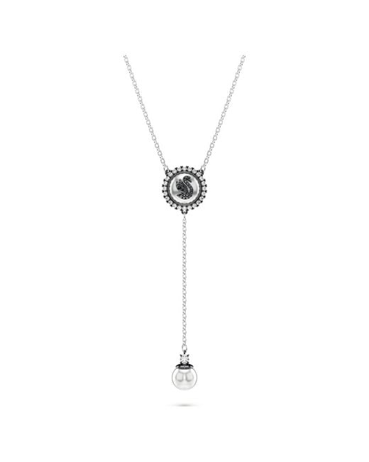 Swarovski Metallic Swan Y Pendant