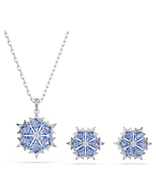 Clous d'oreilles Magic Swarovski en coloris Blue