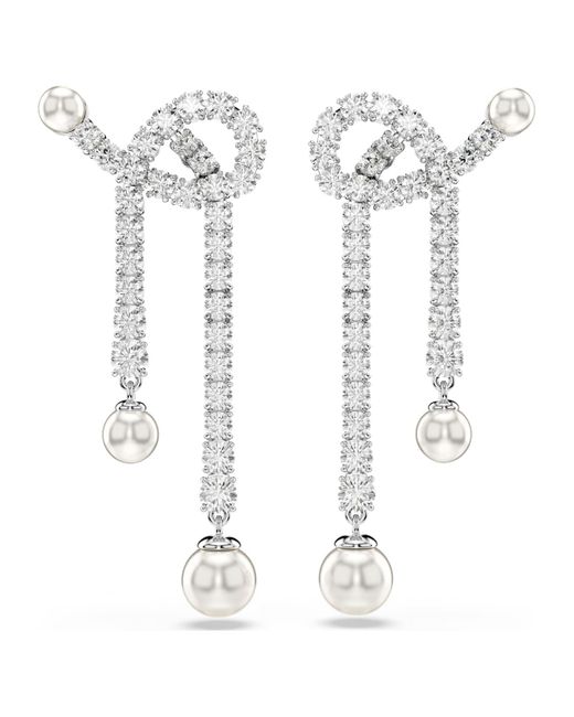 Swarovski White Matrix Drop Earrings