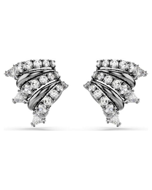 Pendientes ear cuff sublima Swarovski de color Metallic