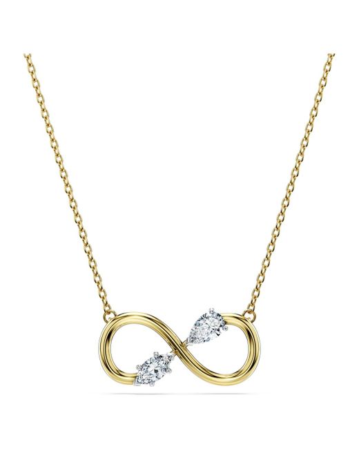 Pendente eternity, diamanti creati in laboratorio 0,35 ct tw, taglio misto, infinito, oro giallo 18 k di Swarovski in Metallic