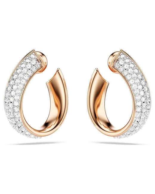 Swarovski Metallic Exist Hoop Earrings, Small, 18K Rose Finish