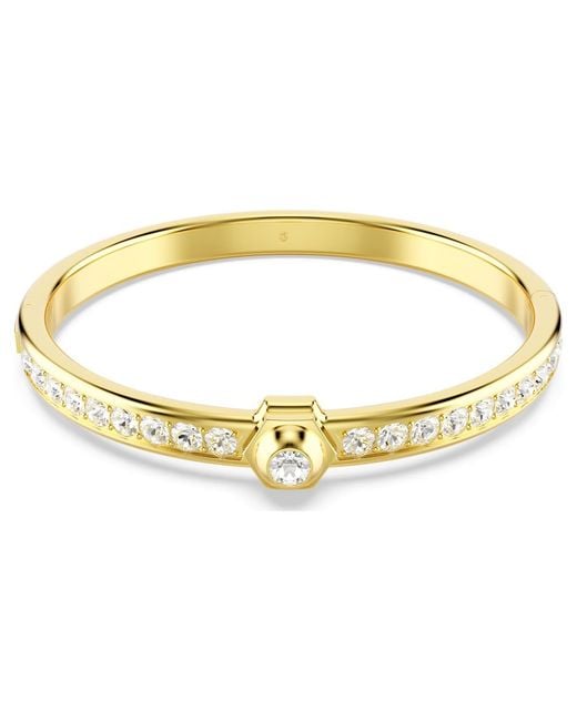 Swarovski Metallic Numina Bangle, Round Cut, 18K Finish