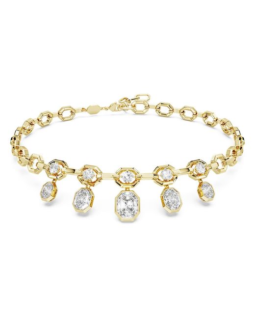 Swarovski Metallic Octagon Necklace, Lab-Grown Diamonds 12.56 Ct Tw, Mixed Shapes, 18K