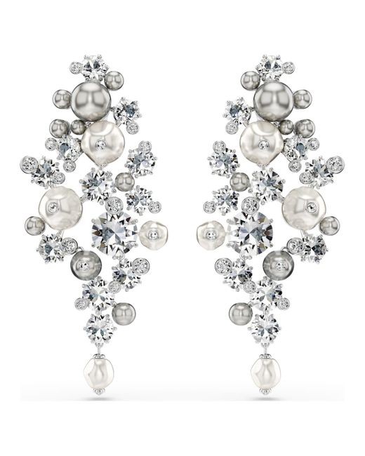 Swarovski Metallic Constella ohrringe, kristallperle, rundschliff