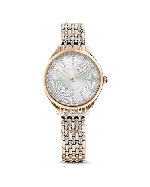Swarovski Metallic Attract Watch, Swiss Made, Metal Bracelet, Champagne-Tone Finish