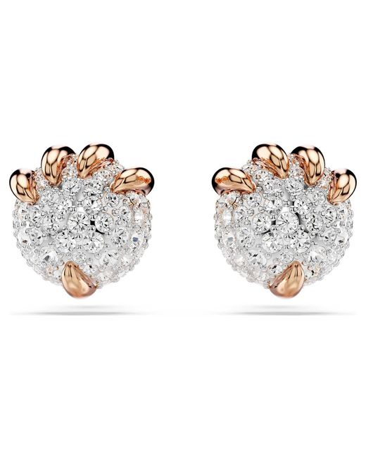 Swarovski Metallic Dragon & Phoenix Stud Earrings, Dragon's Claw, 18K Rose Finish