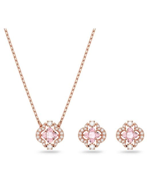 Swarovski Pink Sparkling Dance Clover Set
