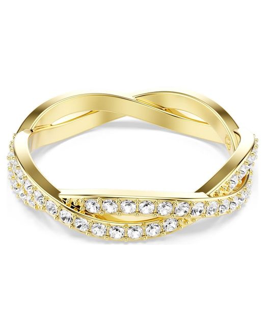 Anello infinity, pavé di Swarovski in Metallic