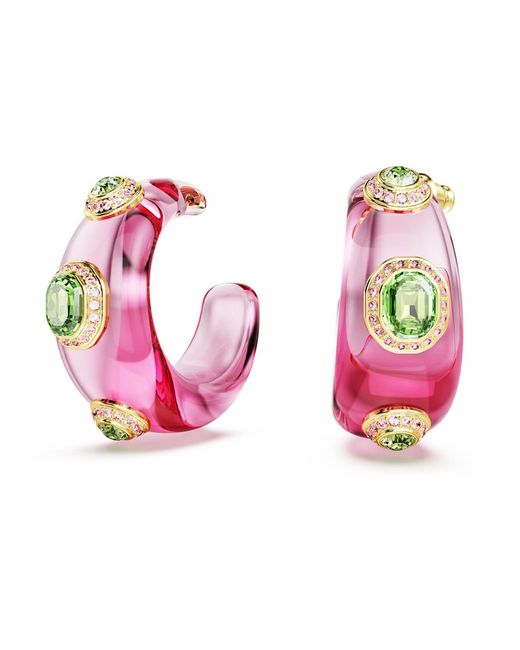Swarovski Pink Dulcis Hoop Earrings