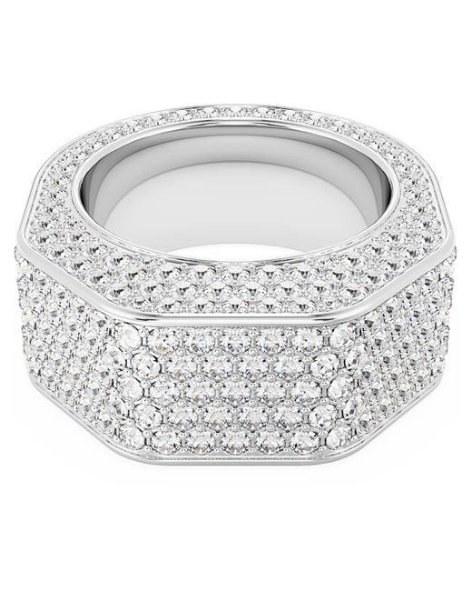 Swarovski White Dextera ring, achteckform, pavé