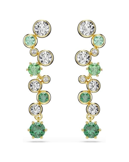 Swarovski Green Constella drop-ohrhänger, verschiedene schliffe