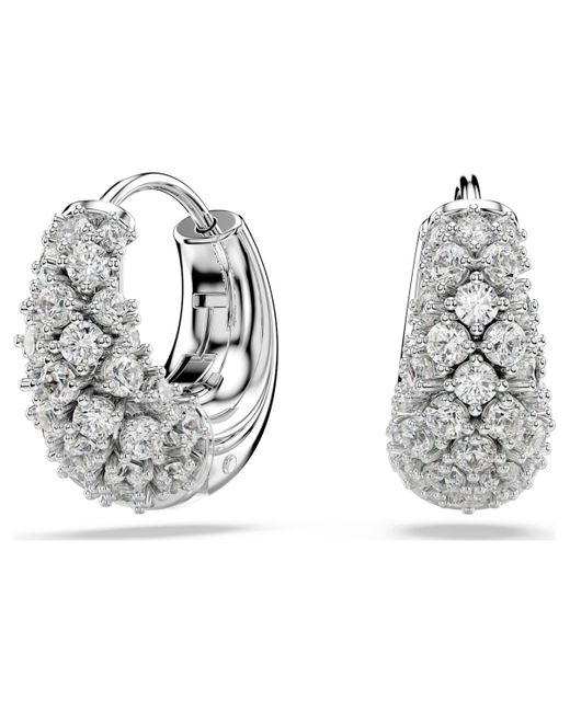 Swarovski Metallic Sublima Earrings, Rhodium Plated