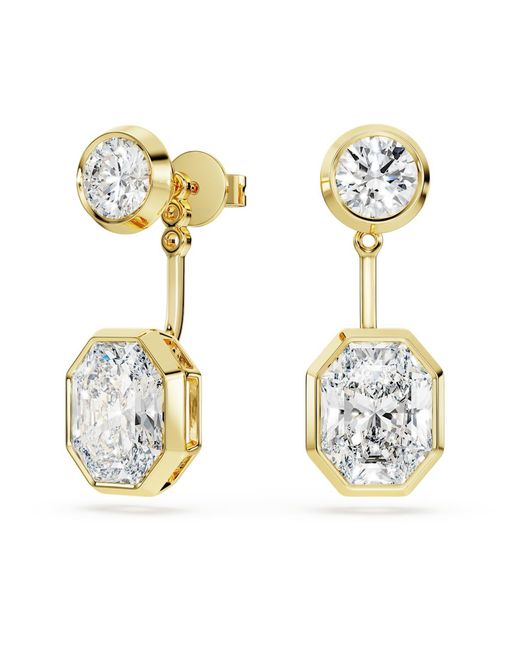 Swarovski Metallic Octagon Earring Jackets, Lab-Grown Diamonds 7.70 Ct Tw, Mixed Shapes, 18K