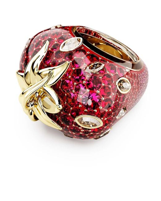 Swarovski Red Idyllia Motif Ring