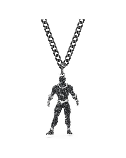 Collana black panther © marvel, pantera nera, placcato rutenio di Swarovski in Metallic