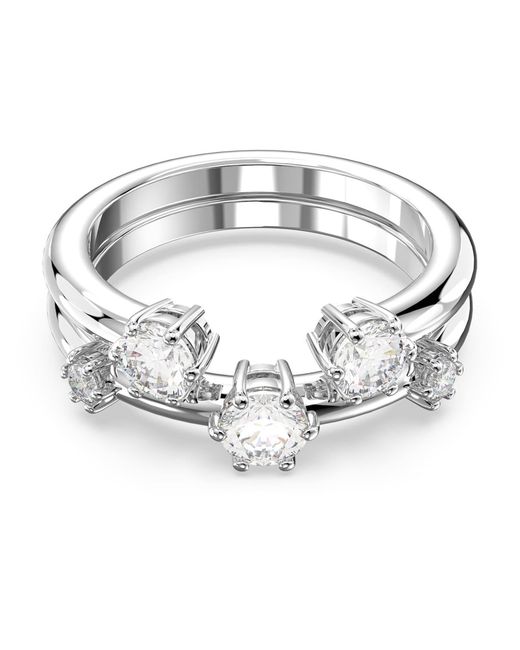 Juego de 2 Anillos constella Swarovski de color Metallic