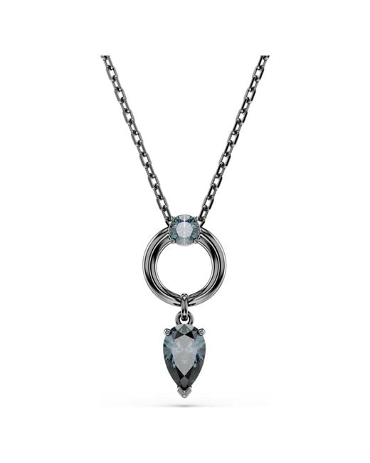Swarovski Metallic Mesmera Pendant, Mixed Cuts, Ruthenium Plated