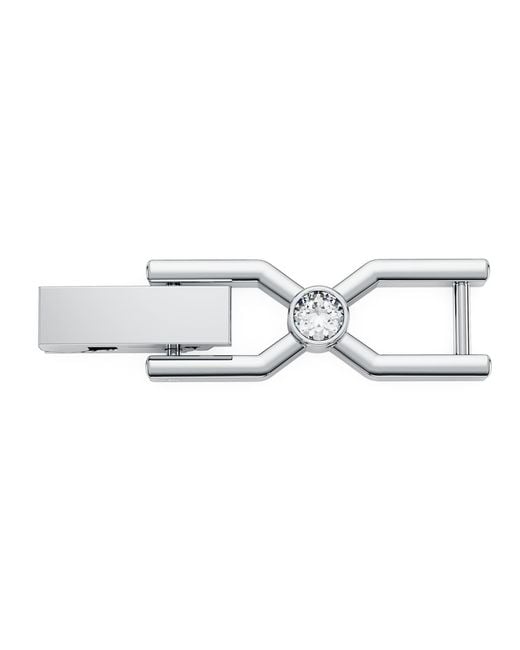Swarovski Metallic Imber Emily Tennis Extender, Round Cut, Rhodium Plated