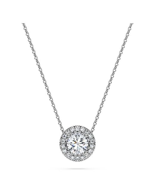 Swarovski Metallic Eternity Halo Solitaire Pendant