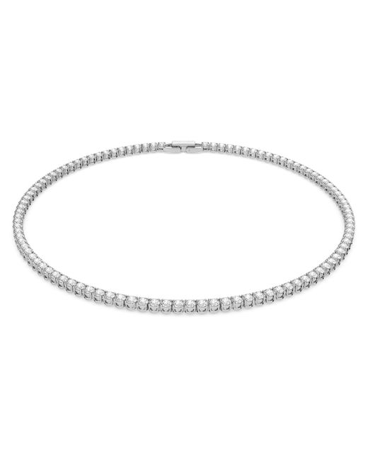 Swarovski Tennis Deluxe Necklace in White | Lyst