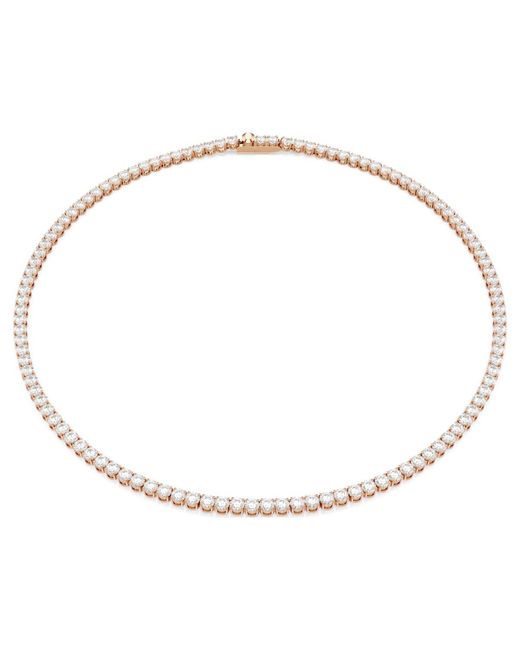 Swarovski Metallic Matrix Tennis Necklace