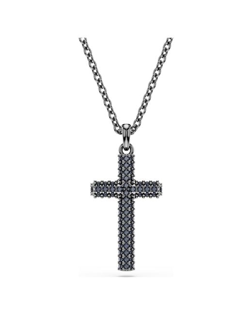 Swarovski Metallic Insigne Pendant, Cross, Ruthenium Plated