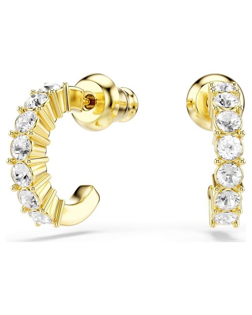 Swarovski Metallic Hoop Earrings
