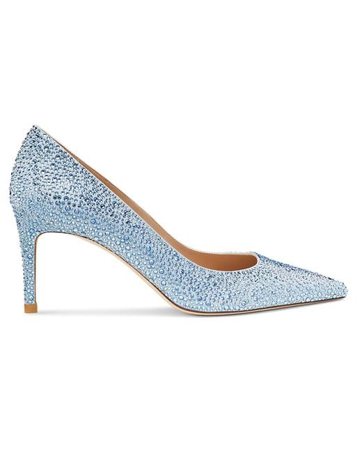 Swarovski Blue Stuart Weitzman Stuart Power Shine Pump