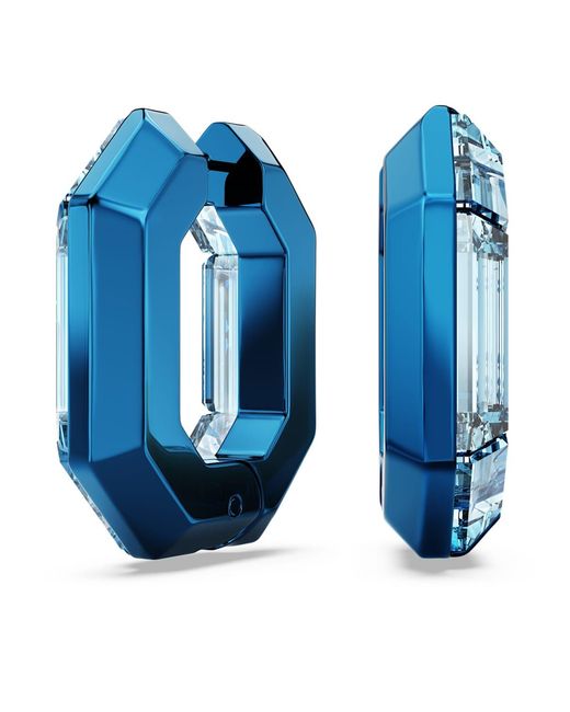 Pendientes de aro lucent Swarovski de color Blue