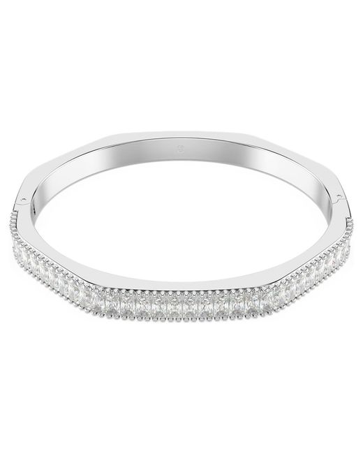Swarovski Metallic Matrix Baguette Cut Bangle, Size Small